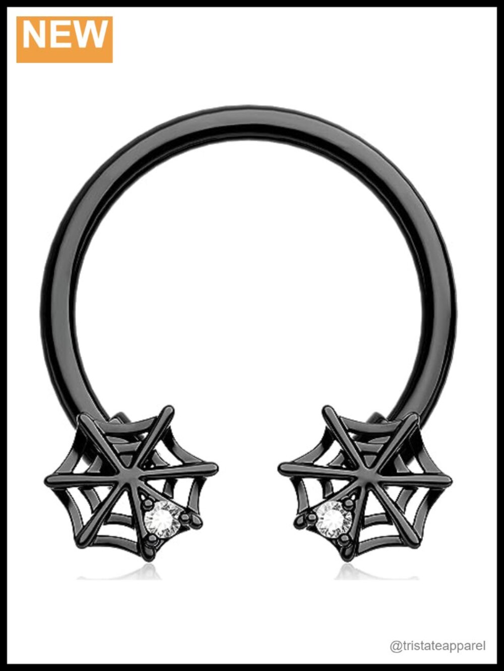 16G Spider Web Septum Ring 316L Stainless Steel Daith Helix Piercing Jewelry